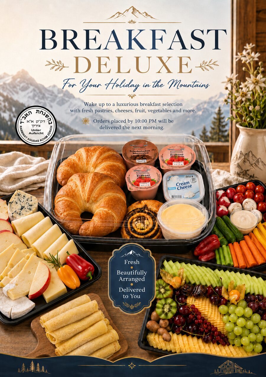 Breakfast Deluxe tray, beautifully arranged